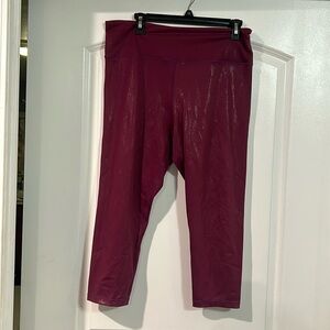 Zyia plum metallic light n tight leggings